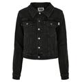 Jeansjacke URBAN CLASSICS "Damen Ladies Organic Denim Jacket" Gr. 4XL, schwarz (black washed) Damen Jacken Jeansjacken