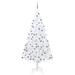 The Holiday Aisle® Artificial Pre-lit Christmas Tree w/ Ball Set Xmas Tree Decoration, Steel in White | 6.18' H | Wayfair