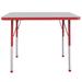 Factory Direct Partners Rectangle T-Mold Activity Table, Adjustable Standard Legs Laminate/Metal | 24 H in | Wayfair 12317-235