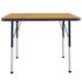 Factory Direct Partners Rectangle T-Mold Activity Table, Adjustable Standard Legs Laminate/Metal | 24 H in | Wayfair 10023-OKNV