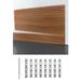 Symple Stuff 48" H X 96" W Standard Duty Slatwall Case W/Install Strips Plastic in Brown | 48 H x 96 W x 2 D in | Wayfair