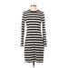 Old Navy Casual Dress - Sheath Crew Neck 3/4 sleeves: Black Color Block Dresses - Women's Size Small