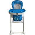 FEFE® Folding Adjustable 3 in 1 Baby Toddler Infant Reclining High Chair Feeding Table Tray with Padded Seat (Blue)