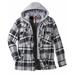 Blair Men's Haband Tailgater™ Sherpa Lined Men's Flannel Jacket - Grey - M