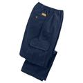 Blair Men's Haband Men's Casual Joe® Stretch Waist Poplin Cargo Pants - Navy - 52 - Medium