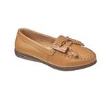 Blair Women's Dr. Max™ Leather Kiltie Tassel Loafers - Tan - 7.5 - Medium