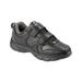 Blair Men's Dr. Max™ Leather Sneakers with Memory Foam - Black - 10