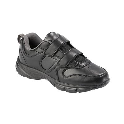 Blair Men's Dr. Max™ Leather Sneakers with Memory Foam - Black - 9.5