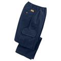 Blair Men's Haband Men's Casual Joe® Stretch Waist Poplin Cargo Pants - Navy - 42 - Medium