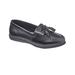 Blair Women's Dr. Max™ Leather Kiltie Tassel Loafers - Black - 5 - Medium