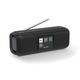 Karcher DAB Go tragbarer Bluetooth Lautsprecher & Digitalradio DAB+ / UKW Radio mit 2, 4" Farbdisplay/Wecker / 5 Watt Stereo-Sound/USB-C/Akku, Schwarz