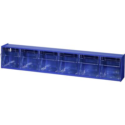 Allit 464440 Klappkasten-Magazin VarioPlus ProFlip 6 (B x H x T) 600 x 115 x 95 mm Blau, Transpare