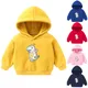 Sweat à capuche uni dinosaure dessin animé pour enfants sweats à capuche pour tout-petits