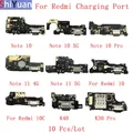 Lot de 10 connecteurs de Port de chargement USB pour Xiaomi Poco M3 Pro Redmi 10 Note 11 5G Note 10