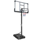 Portable Basketball Hoop Backboard System Stand Height Adjustable 6.6ft - 10ft with 42 Inch Backboard and Wheels