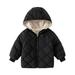 ZMHEGW Toddler Babys Boys Girls Thick Warm Hooded Coat Winter For Babys Clothes Coat Jacket Outwear Solid Colour