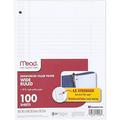 Mead Loose Leaf Paper 3 Hole Punch Reinforced Filler Paper Wide Ruled Paper 10-1/2 x 8 100 Sheets (15006)