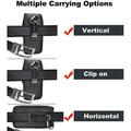 GENEMA Phone Holster Nylon Cell Phone Belt Clip Holster Carrying Pouch Card Holder