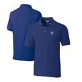 Men's Cutter & Buck Royal Los Angeles Rams Advantage Tri-Blend Pique Big Tall Throwback Polo