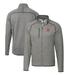 Men's Cutter & Buck Heather Gray Denver Broncos Throwback Logo Mainsail Sweater-Knit Big Tall Full-Zip Pullover Jacket