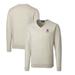 Men's Cutter & Buck Oatmeal New England Patriots Throwback Logo Lakemont Tri-Blend Big Tall V-Neck Pullover Sweater