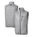 Men's Cutter & Buck Gray Arizona Cardinals Throwback Logo Big Tall Rainier PrimaLoft Eco Insulated Full-Zip Puffer Vest