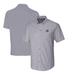 Men's Cutter & Buck Charcoal New York Giants Throwback Logo Big Tall Stretch Oxford Button-Down Short Sleeve Shirt