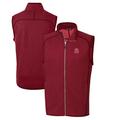 Men's Cutter & Buck Red Tampa Bay Buccaneers Mainsail Sweater-Knit Full-Zip Vest