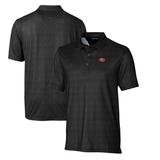 Men's Cutter & Buck Black San Francisco 49ers Micro Floral Stretch Polo