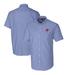 Men's Cutter & Buck Powder Blue Buffalo Bills Throwback Logo Stretch Oxford Button-Down Short Sleeve Shirt