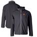 Men's Cutter & Buck Graphite Cincinnati Bengals Throwback Logo Vapor Water Repellent Stretch Full-Zip Rain Jacket