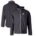 Men's Cutter & Buck Graphite Miami Dolphins Throwback Logo Vapor Water Repellent Stretch Full-Zip Rain Jacket