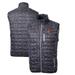 Men's Cutter & Buck Black Cincinnati Bengals Throwback Logo Rainier Eco Insulated Printed Full-Zip Puffer Vest