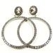 Kate Spade Jewelry | Kate Spade Rhodium Plated Clear Crystals Glitzville Drop Hoop Earrings | Color: Silver/White | Size: Os