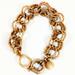 J. Crew Jewelry | J. Crew Gold Chain Bracelet W/Crystal Charm | Color: Gold | Size: Os