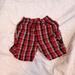 Disney Bottoms | Disney Mickey Plaid Boys 3t Shorts | Color: Black/Red | Size: 3tb