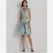 Ralph Lauren Dresses | Nwt Ralph Lauren White Yellow Blue Sleeveless Flare Dress Size 8p | Color: Blue/Silver | Size: 8p