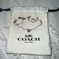 Coach Jewelry | Coach Open Circle Stone Strand Necklace Rose Gold | Color: Gold | Size: Os