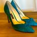 Nine West Shoes | Euc, Nine West True Dark Green Suede Heels, Size 6.5 | Color: Blue/Green | Size: 6.5