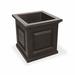 Mayne Inc. Nantucket Square Resin Planter Box w/ Water Reservoir in Black/Brown/White | 20 H x 20 W x 20 D in | Wayfair 4846-ES