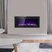 Symple Stuff Antilles LED Recessed Wall Mounted Electric Fireplace, Glass in Black | 18.9 H x 43.62 W x 5.9 D in | Wayfair
