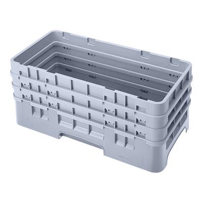 Cambro HBR712151 Soft Gray Camrack Half Size Open Base Rack with 3 Extenders