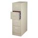 HIRSH 16698 15" W 4 Drawer File Cabinet, Putty, Letter