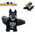 Funny Halloween Skull Black Bat Costume Dog Clothes for Small Dogs Winter Jacket Cartoon Dog Halloween Costume Pet Clothes