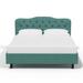 Red Barrel Studio® Tufted Upholstered Platform Bed Metal in Green/Black/Brown | 41 H x 56 W x 78 D in | Wayfair 5F6FDD4A9128436CBDC2E9BAB9562875
