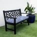 Humble + Haute Blue and White Stripe Indoor/Outdoor Corded Bench Cushion