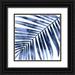 Miller Melonie 15x15 Black Ornate Wood Framed with Double Matting Museum Art Print Titled - Tropical Indigo Palm I