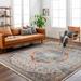 Bojan 6'7" x 9'4" Traditional Beachhouse/Royal Denim/Copper/Brown/Smoke/Blue/Rust/Burnt Orange/Mustard/Light Beige/Peach Area Rug - Hauteloom