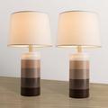 Modern Table Lamps Set of 2 Transitional Table Lamp for Living Room Contemporary Ceramic Table Lamp for Bedroom Nightstand Hotel