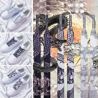 Lacets Lumineux Colorés Imprimés Dragon Chaussures Plates Unisexes Baskets Montantes en Toile de